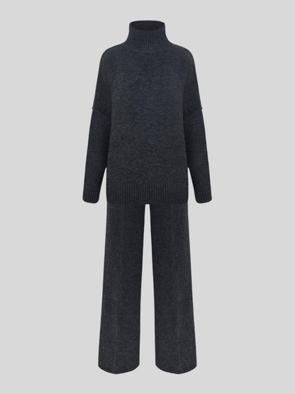 Eline | Turle Neck Knit Pants Set