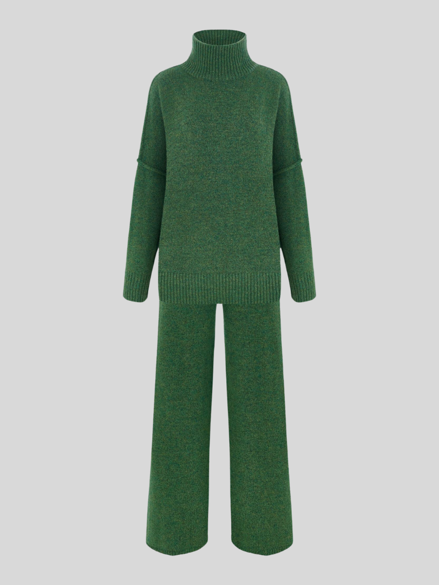 Eline | Turle Neck Knit Pants Set