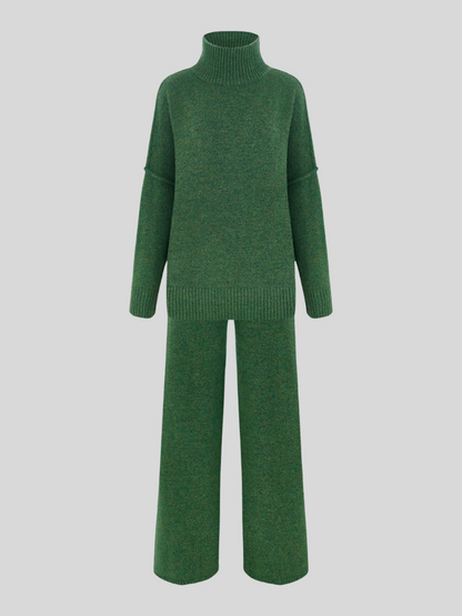 Eline | Turle Neck Knit Pants Set