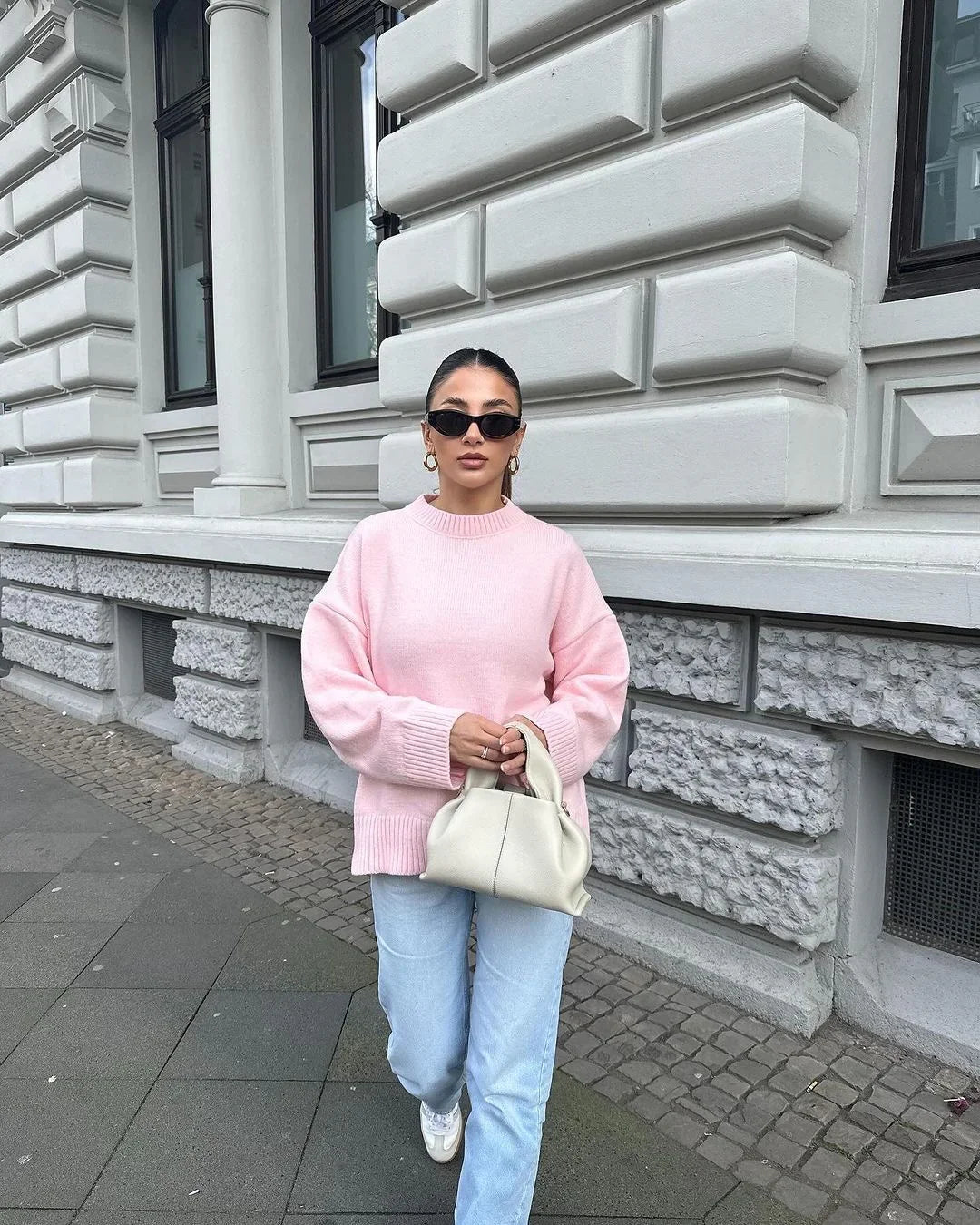 Joan | Oversized Pink sweater