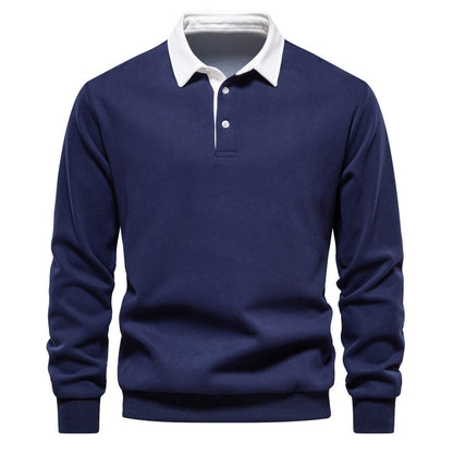 Dave™ l Polo Sweater Lange Mouwen Katoen