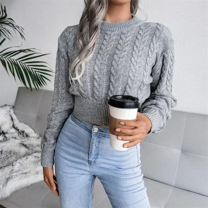 Onni | Trendy gedraaide gebreide dames sweater