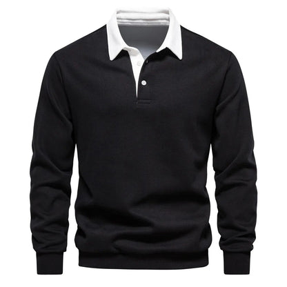 Dave™ l Polo Sweater Lange Mouwen Katoen