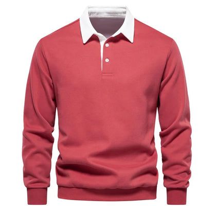 Dave™ l Polo Sweater Lange Mouwen Katoen