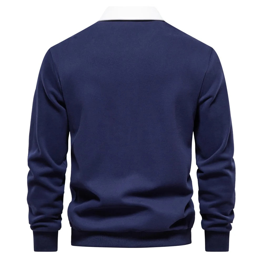 Dave™ l Polo Sweater Lange Mouwen Katoen