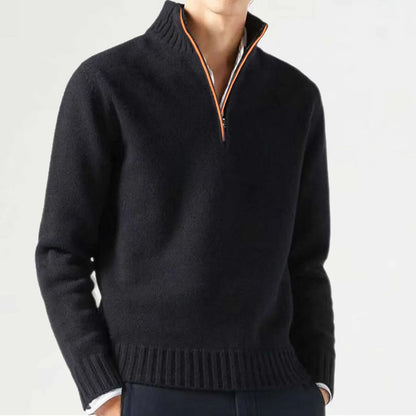 Warme half-zip trui heren