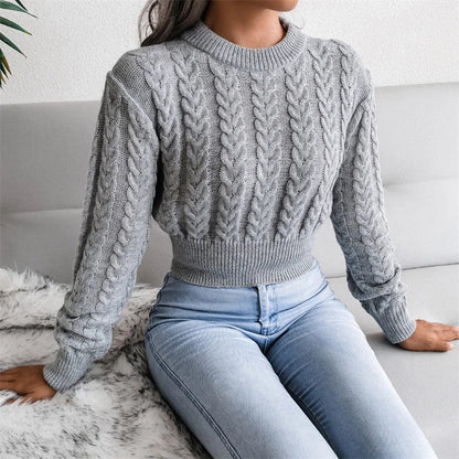 Onni | Trendy gedraaide gebreide dames sweater