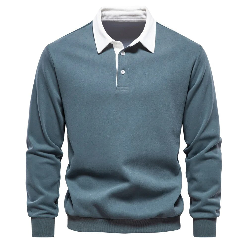 Dave™ l Polo Sweater Lange Mouwen Katoen