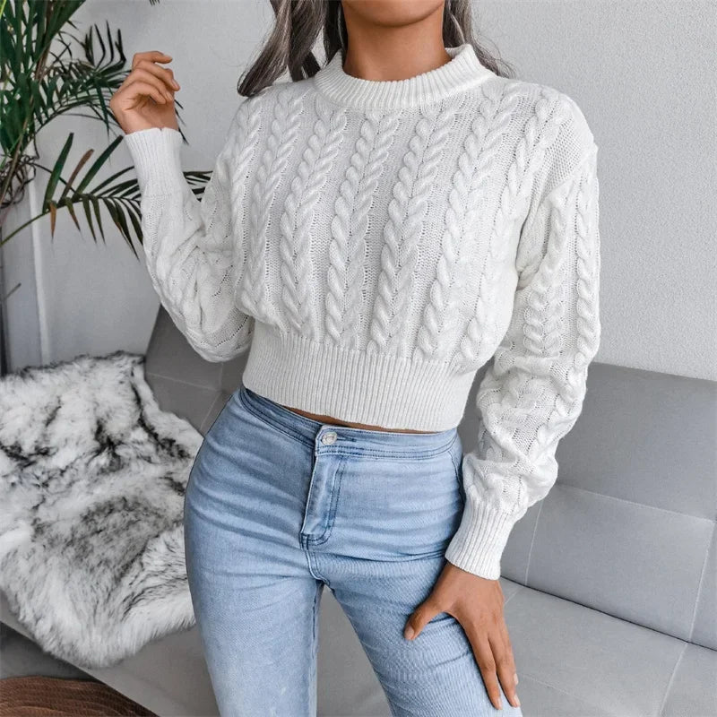 Onni | Trendy gedraaide gebreide dames sweater