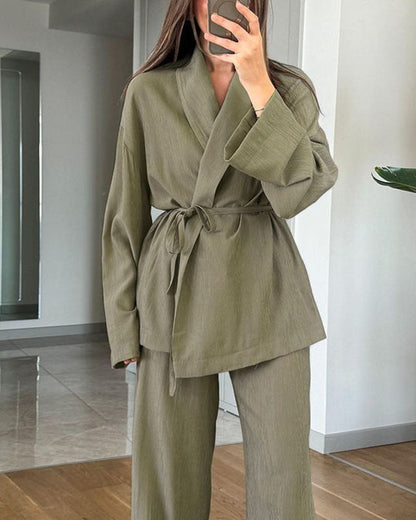 LISA | CASUAL EFFEN KLEUR 2 PIECE SET