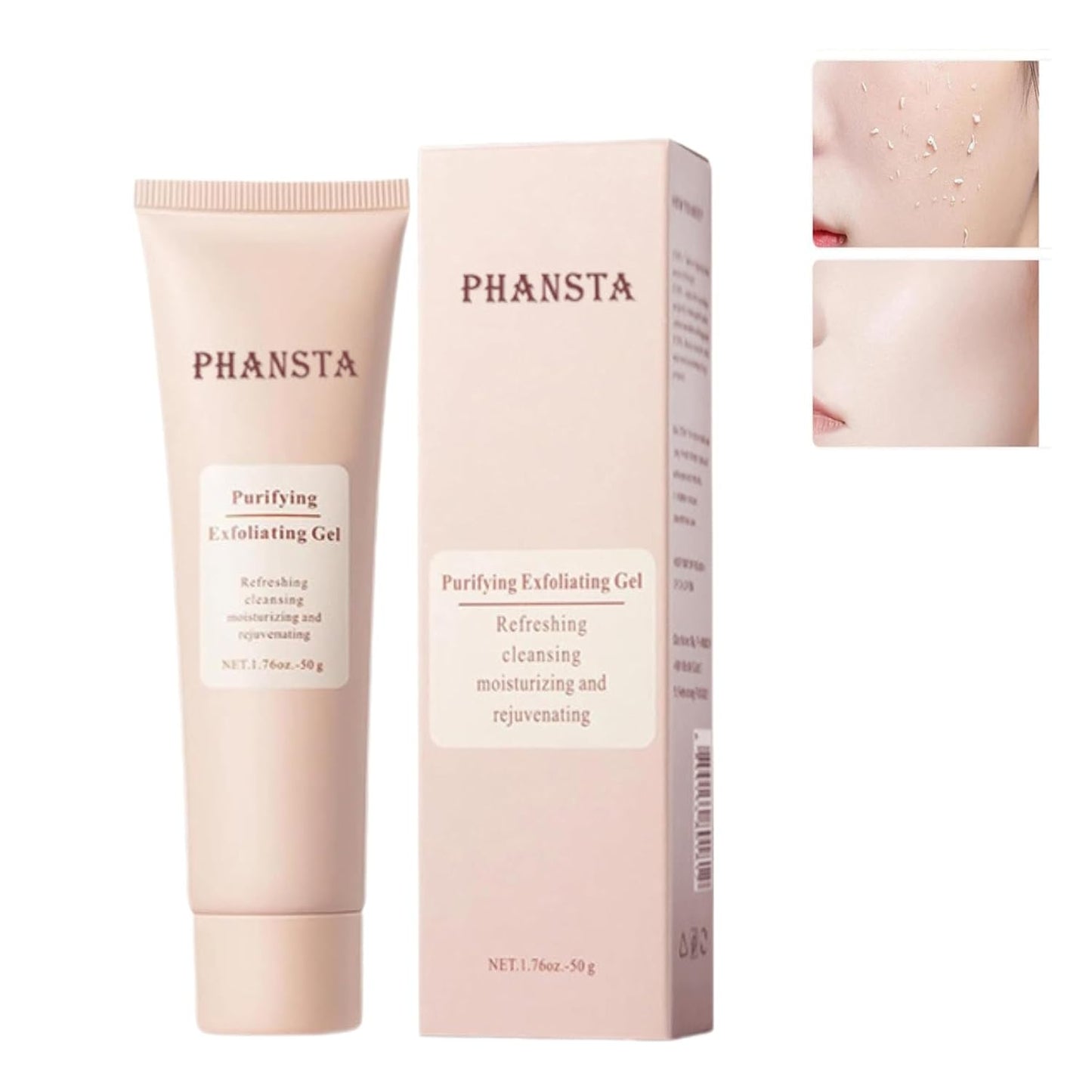 PHANSTA - Lichaam en Gezicht Scrub Gel – Diepe Reiniging en Hydratatie