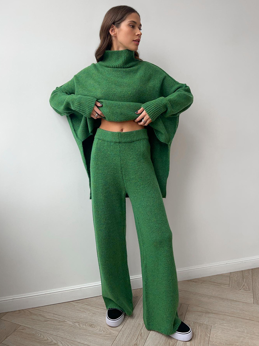 Eline | Turle Neck Knit Pants Set