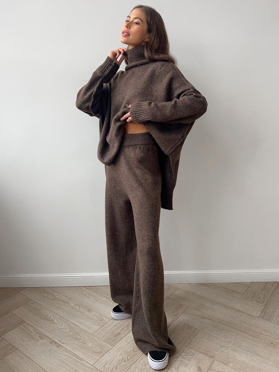 Eline | Turle Neck Knit Pants Set